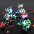 Let's Resin kaméleon effekt pehely - lime-kék, Luxury Edition