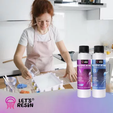   Let's Resin önthető kétkomponensű szilikon - próbakészlet eszközökkel, 230 g